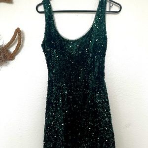 Green sequins bodycon dress size small